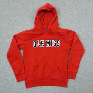 Ole Miss Rebels Women's Hoodie Red Appliqué Jones & Mitchell Size Large